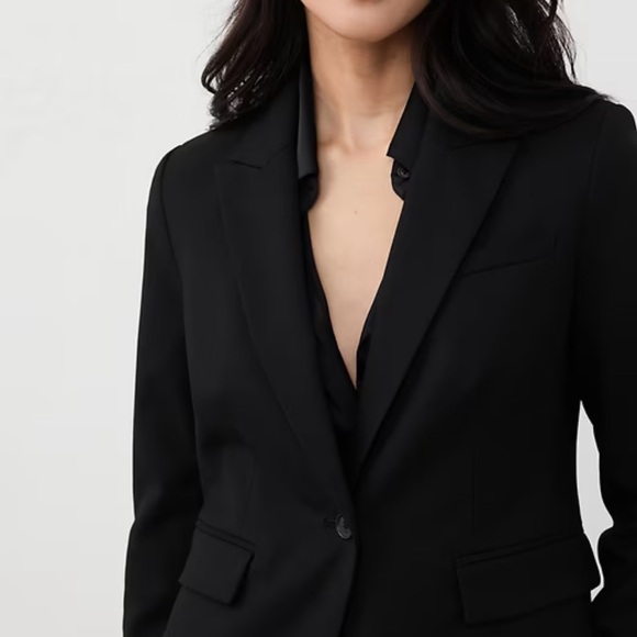 NWOT Banana Republic Marrotto Women's Black Blazer - Picture 2 of 6